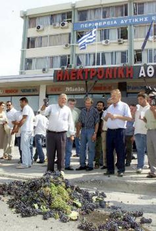 Από παλιότερες κινητοποιήσεις αμπελουργών στην Αχαΐα