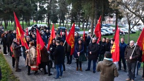 Από την κατάθεση στεφάνων στο Μεζούρλο, πριν την εκδήλωση