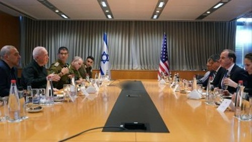 Από τη συνάντηση του Αμερικανού ειδικού απεσταλμένου με τον Ισραηλινό υπουργό Αμυνας
