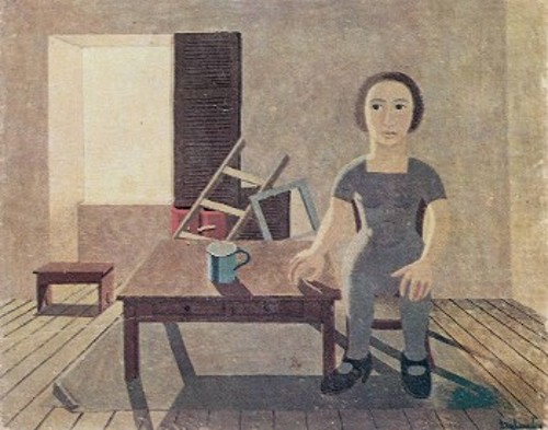 Νεανικό έργο του, το οποίο επικεντρώνεται στο βλέμμα μιας γυναίκας, ενώ το χαμόσπιτό της βρίσκεται υπό κατασκευή