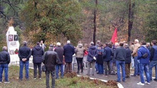 Από την εκδήλωση στο μνημείο του Καπετάν «Ανάποδου»