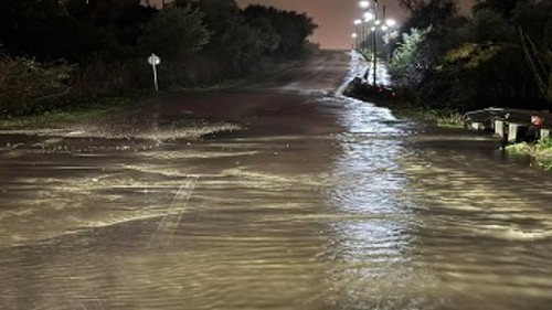 Πλημμυρισμένες περιοχές στο Αγρίνιο