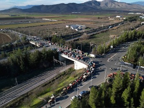 Μπλόκο Γυρτώνης, στη Λάρισα