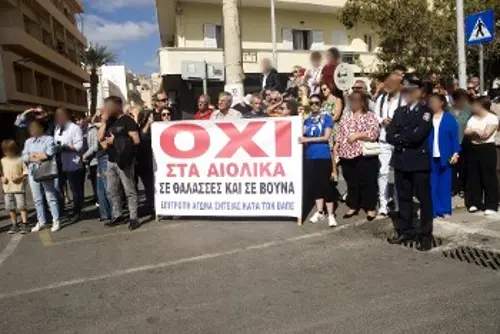 Από την πρόσφατη διαμαρτυρία ενάντια στα αιολικά πάρκα