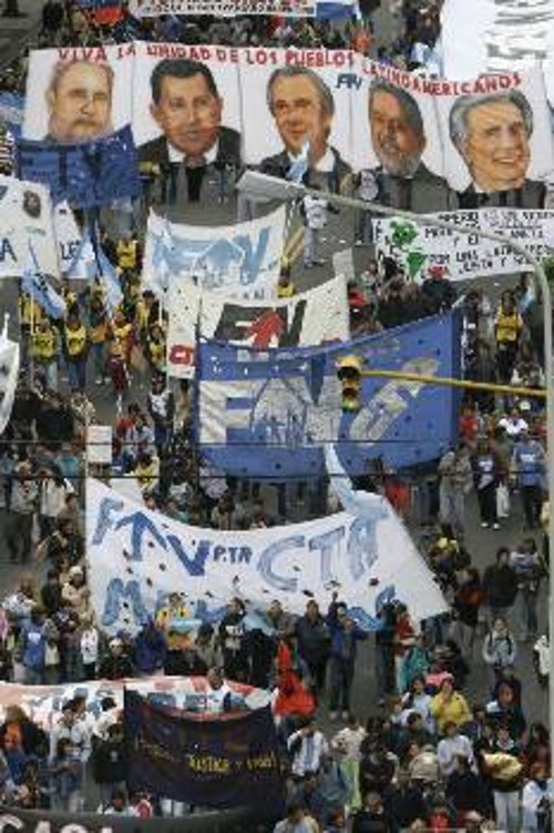 Από διαδηλώσεις στην Αργεντινή κατά του Μπους και υπέρ της ενότητας των λαών της Λατινικής Αμερικής