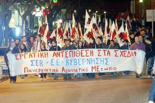 Από το συλλαλητήριο του ΠΑΜΕ την περασμένη Τρίτη στη Θεσσαλονίκη