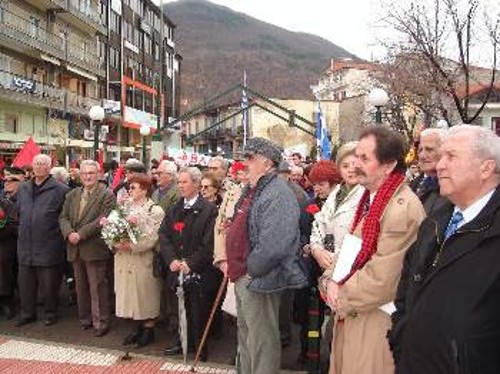 Από την εκδήλωση στην πλατεία της Φλώρινας και την πορεία που ακολούθησε