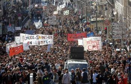 Από τις μεγάλες κινητοποιήσεις στη Μασσαλία