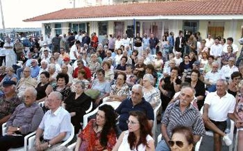 Αποψη από τη χτεσινή συγκέντρωση