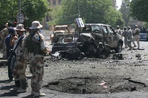 Από χτεσινή επίθεση με παγιδευμένο με εκρηκτικά όχημα στη Βαγδάτη