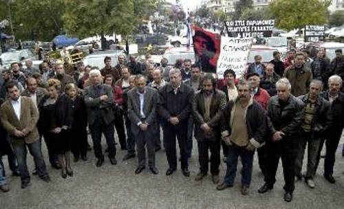 Από παλιότερη κινητοποίηση των κτηνοτρόφων στα Τρίκαλα για τις τιμές στο γάλα