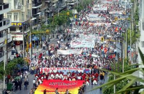 Ποτάμι οι απεργοί και στη Θεσσαλονίκη