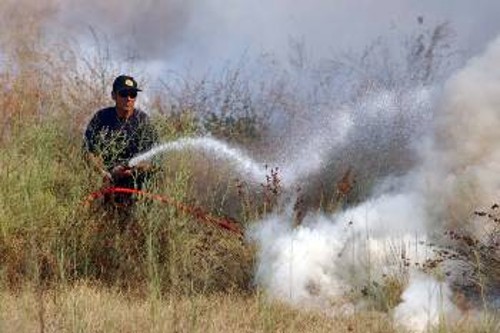 Ακόμα ένας τραυματισμός πυροσβέστη χτες