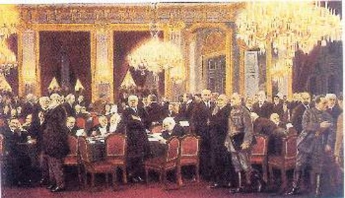 Το Συνέδριο των Παρισίων σε Ολομέλεια (Ελαιογραφία της εποχής)