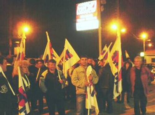 Από τη χτεσινή συγκέντρωση έξω από το σούπερ μάρκετ