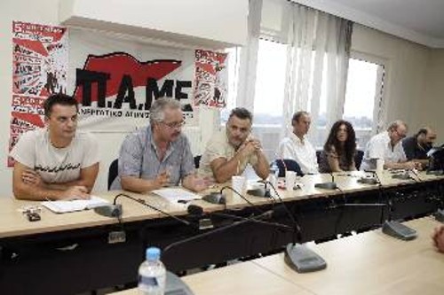 Από τη χτεσινή διευρυμένη συνεδρίαση της Γραμματείας Θεσσαλονίκης του ΠΑΜΕ για την οργάνωση της δράσης