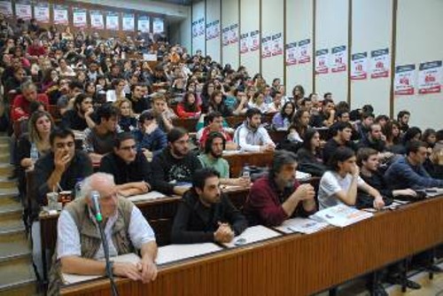 Από τη χτεσινή εκδήλωση. Στο βήμα ο Γ. Πρωτούλης