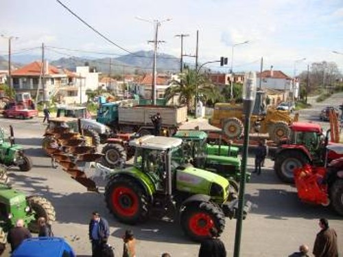 Αποψη από το μπλόκο στο Λούρο