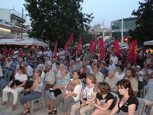 Από τη χτεσινή συγκέντρωση στον Εύοσμο