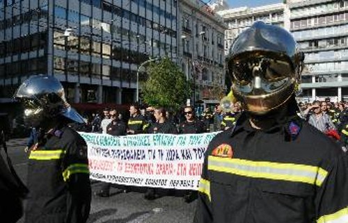 Από παλιότερη κινητοποίηση των πυροσβεστών για μισθολογικά και άλλα κλαδικά ζητήματα