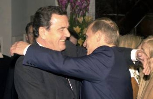 Από τη συνάντηση του Β. Πούτιν με τον Γκ. Σρέντερ