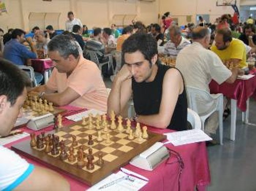 Μερική άποψη από μαζικούς σκακιστικούς αγώνες