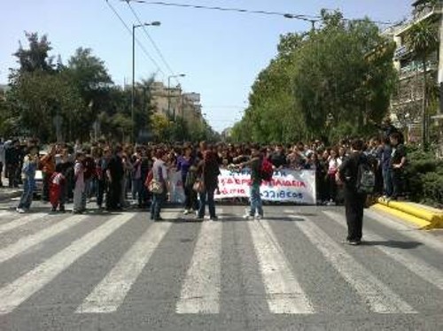 Από τη χτεσινή κινητοποίηση στην Καλλιθέα