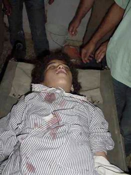 Ριχάν Ουάρντ, ετών 12. Νεκρή από οβίδα ισραηλινού άρματος μάχης που έπληξε σχολείο