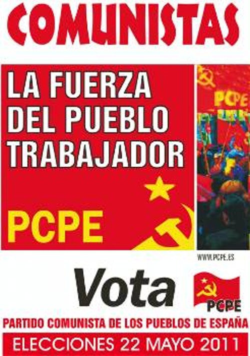 Η κεντρική αφίσα του ΚΚ Λαών της Ισπανίας