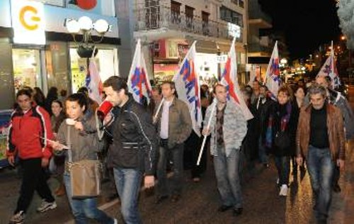 Από την κινητοποίηση την προηγούμενη βδομάδα στη Ν. Ιωνία, όπου σήμερα Τρίτη συγκροτείται Λαϊκή Επιτροπή