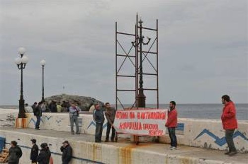 Από την πρόσφατη κινητοποίηση στο λιμάνι της Ικαρίας