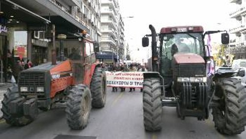 Από παλιότερη κινητοποίηση των αγροτών στη Θεσσαλονίκη