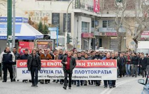 Στιγμιότυπο από τη χτεσινή πορεία στην Κηφισιά