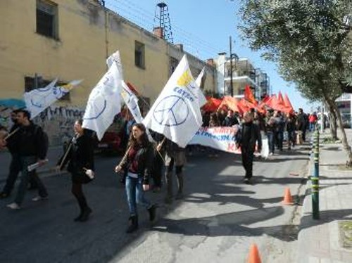 Από την πορεία στους δρόμους των Συκιών