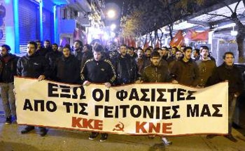 Στιγμιότυπο από τη χτεσινή συγκέντρωση