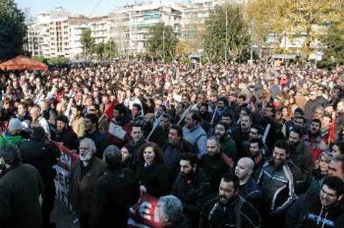 Εργάτες κάθε ηλικίας ζητούσαν την άμεση απελευθέρωση των συνδικαλιστών