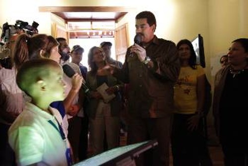 Ο Ν. Μαδούρο σε εκδήλωση στο Καράκας