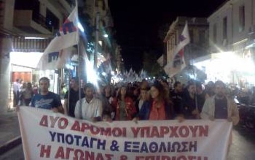 Από τη συγκέντρωση του ΠΑΜΕ στο Ηράκλειο