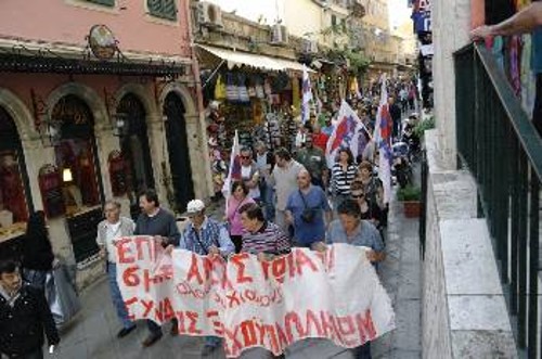 Από τη χτεσινή κινητοποίηση στην Κέρκυρα