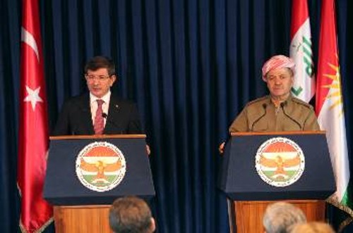 Από την πρόσφατη επίσκεψη του Τούρκου πρωθυπουργού στο αυτόνομο Ιρακινό Κουρδιστάν