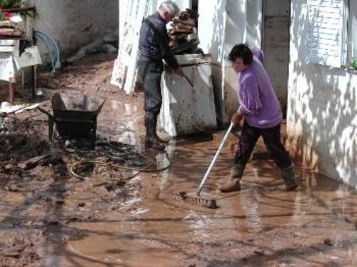 Από την προχτεσινή πλημμύρα στην πόλη των Ιωαννίνων