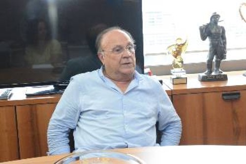 Ο πρόεδρος της ΚΟΕ, Δημήτρης Διαθεσόπουλος