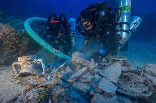 Ενάλια αρχαιολογική έρευνα στο Ναυάγιο των Αντικυθήρων κατά τη β' ανασκαφική περίοδο το 2016