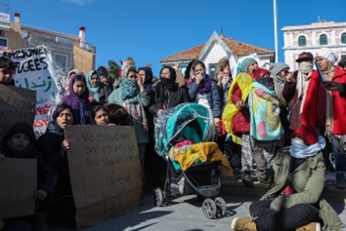 Από πρόσφατη διαμαρτυρία προσφύγων και μεταναστών