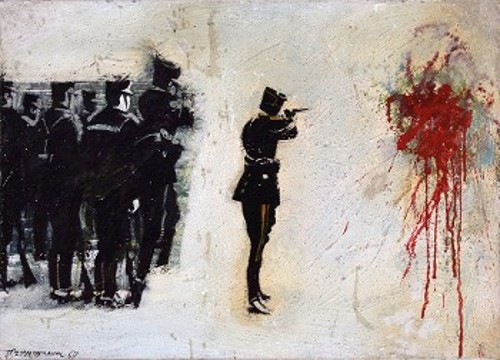 «Η Εκτέλεση», μεικτή τεχνική, 1967