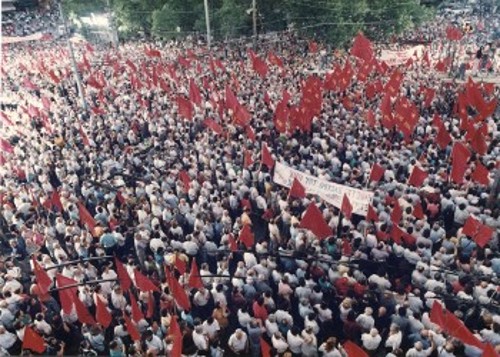 Η συγκέντρωση του ΚΚΕ στις 24 Ιούνη 1991