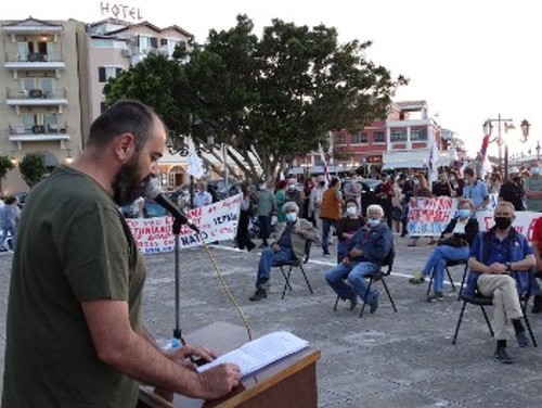 Ο Χρ. Κυριαζής στη συγκέντρωση στη Λευκάδα