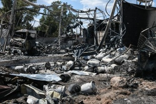 Ασπρόπυργος: «Κρανίου τόπος» μετά την πρόσφατη έκρηξη βυτιοφόρου
