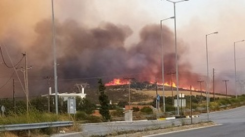 Η νέα φωτιά στο Μαρμάρι