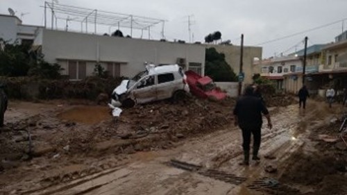 Από τις καταστροφές στην Αγία Πελαγία